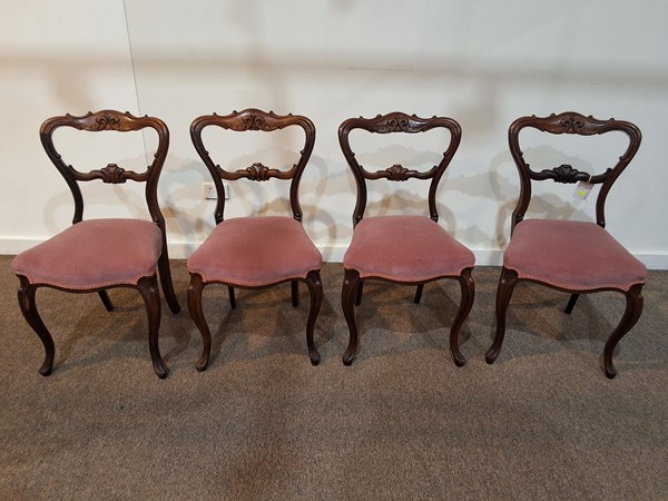 Lot 497 - FOUR DINING CHAIRS