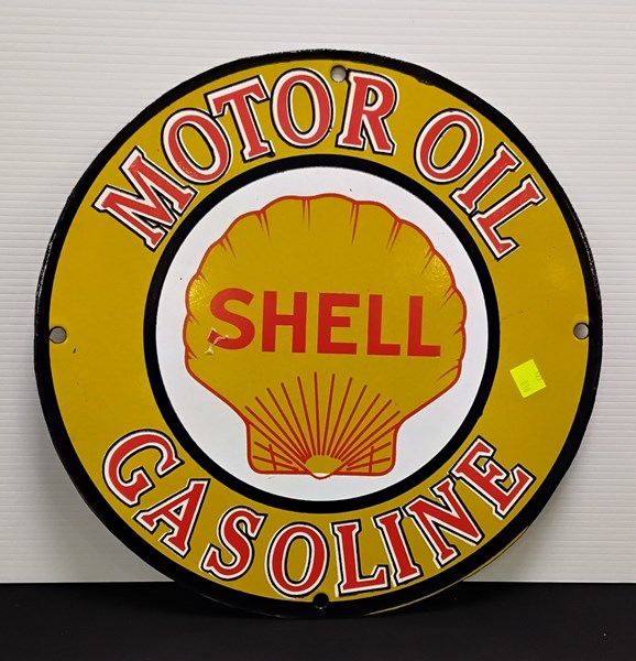 Lot 1295 - ENAMEL SHELL SIGN