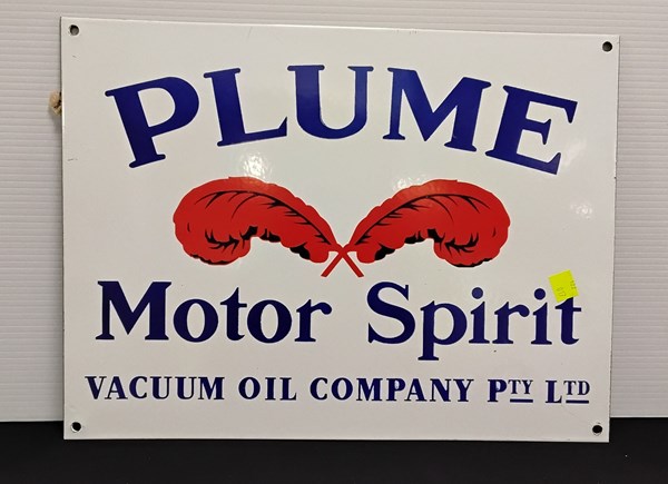 Lot 1296 - ENAMEL PLUME SIGN