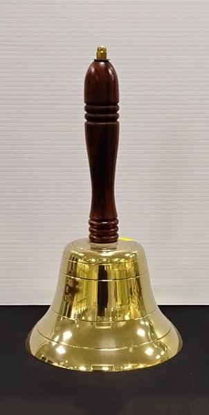 Lot 1262 - BRASS AND TIMBER SCHOOL BELL