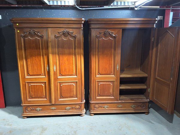 Lot 220 - PAIR OF WARDROBES