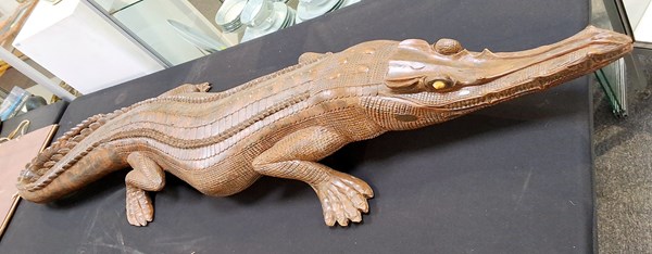 Lot 1227 - CARVED CROCODILE