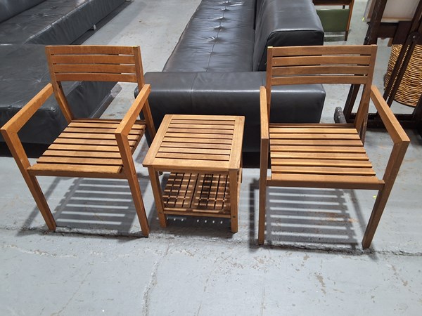 Lot 204 - THREE PIECE OUTDOOR SETTING