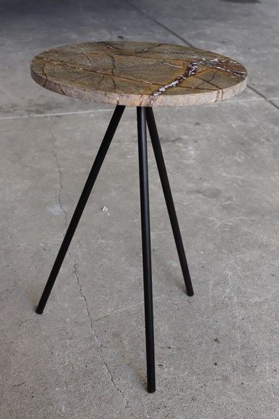 Lot 83 - MARBLE SIDE TABLE