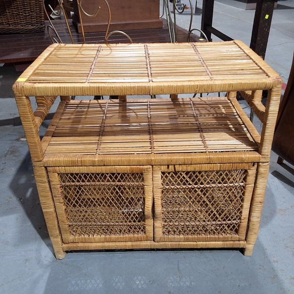 Lot 213 - CANE SIDE CABINET