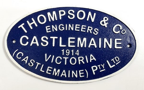 Lot 1252 - RAILWAY PLAQUE