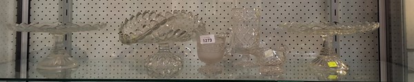 Lot 1273 - A COLLECTION OF PRESSED GLASS