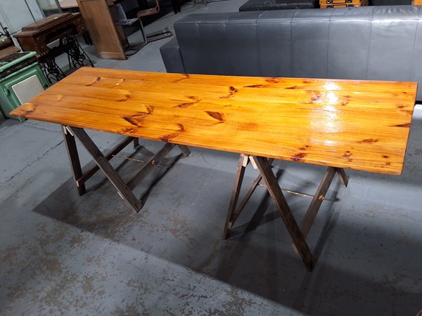 Lot 356 - TRESTLE TABLE