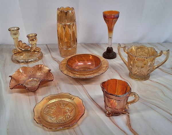 Lot 1275 - A COLLECTION OF CARNIVAL GLASS