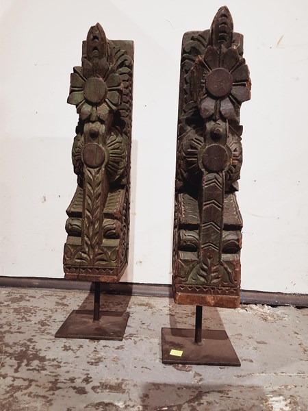 Lot 130 - PAIR OF CARVINGS