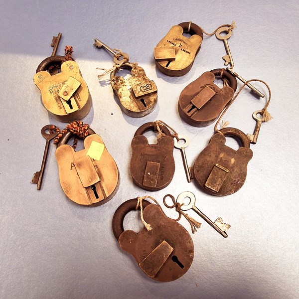 Lot 1177 - EIGHT PADLOCKS