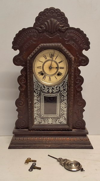 Lot 1242 - AMERICAN GINGERBREAD CLOCK