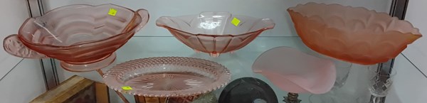 Lot 1323 - PINK GLASS