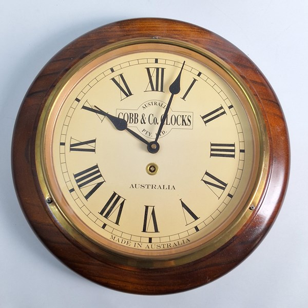 Lot 1082 - COBB & CO WALL CLOCK