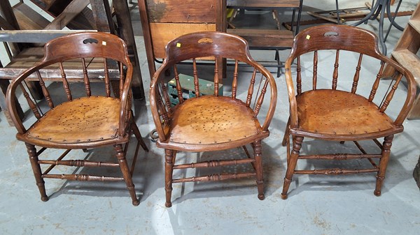 Lot 82 - CAPTAINS CHAIRS