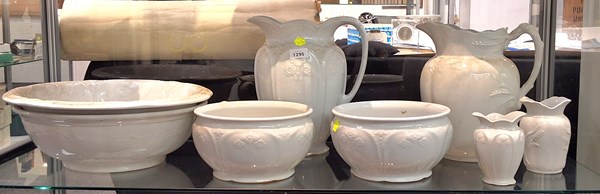 Lot 1295 - WASHBASINS & JUGS