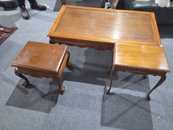 Lot 404 - CLAW FOOT TABLES