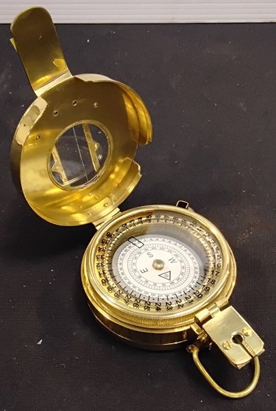 Lot 1220 - BRASS COMPASS