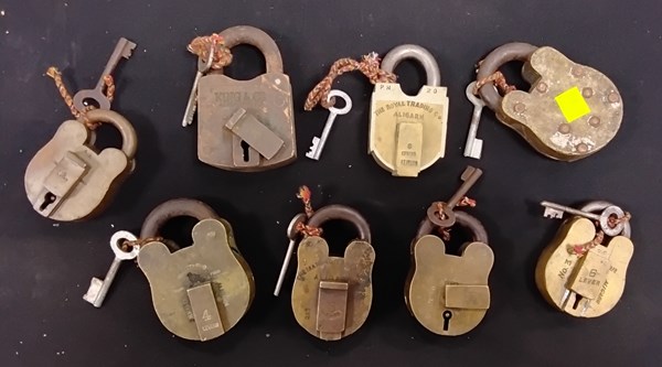 Lot 1296 - EIGHT PADLOCKS