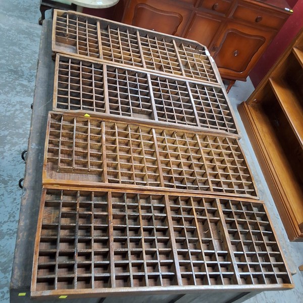 Lot 44 - FOUR PRINTERS TRAYS