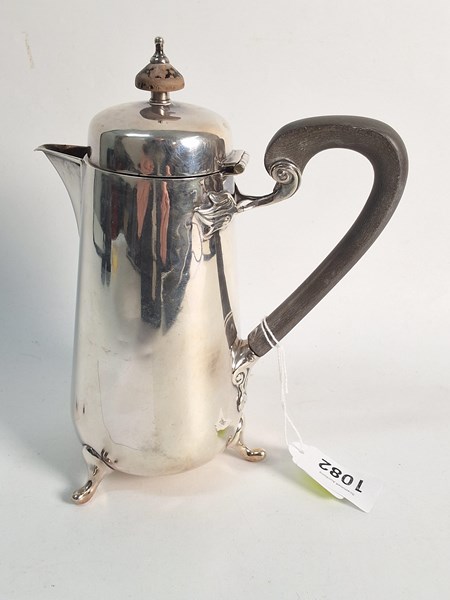 Lot 1082 - STERLING SILVER HOT WATER POT