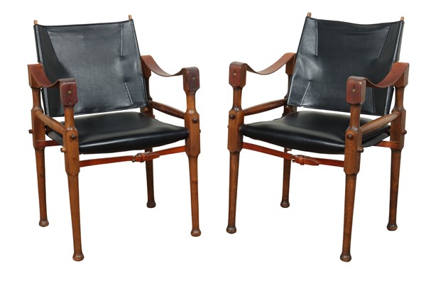 Lot 11 - PAIR OF SAFARI CHAIRS