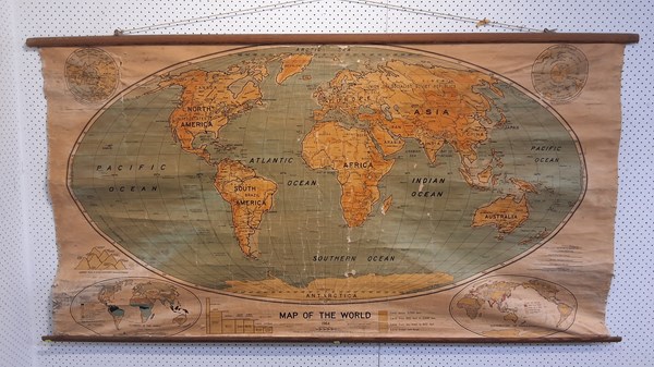 Lot 50 - WORLD MAP WALL CHART