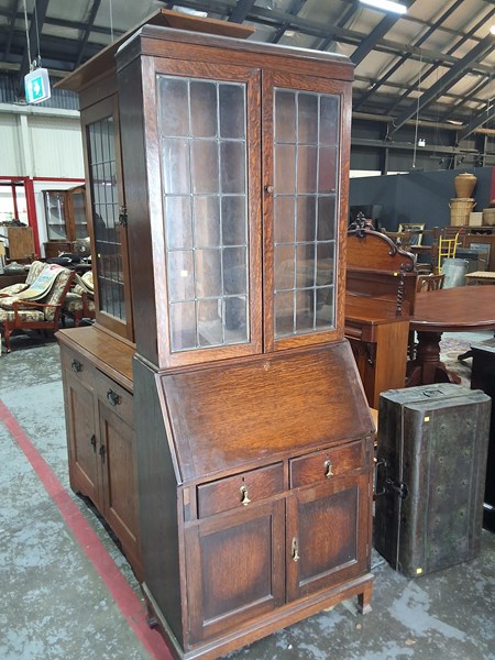 Lot 6 - SECRETAIRE BOOKCASE