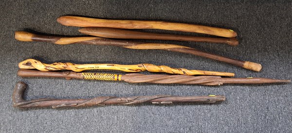 Lot 1440 - INDIGENOUS CARVED STICKS & CLUBS