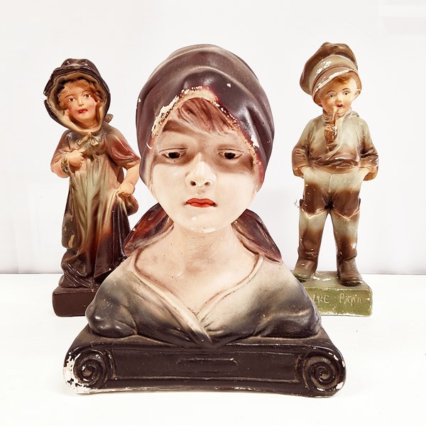 Lot 1408 - PLASTER FIGURES