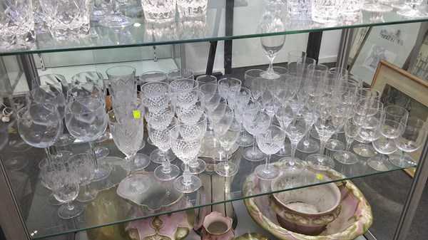 Lot 1545 - CRYSTAL & GLASS STEMWARE