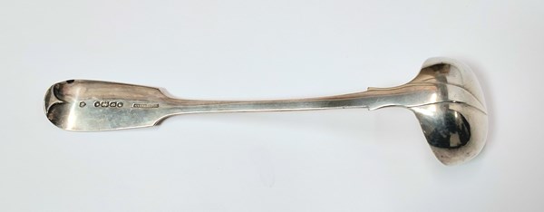 Lot 1088 - SILVER SAUCE LADLE