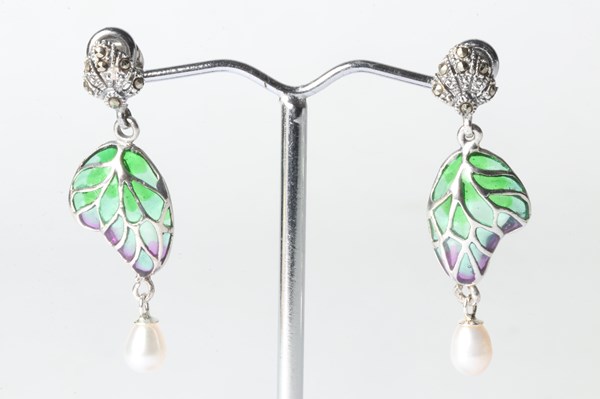 Lot 1113 - SILVER EARRINGS