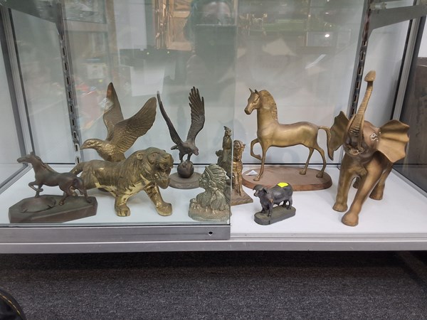 Lot 1510 - BRASS ANIMAL FIGURES