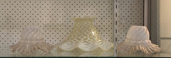 Lot 1278 - VASELINE GLASS SHADES