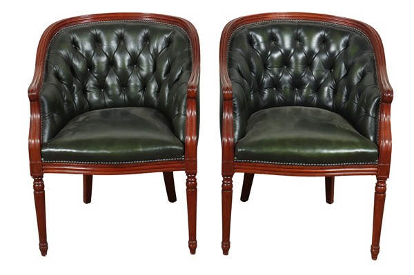 Lot 109 - PAIR OF TUB CHAIRS