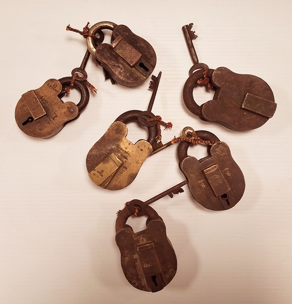 Lot 1182 - SIX PADLOCKS