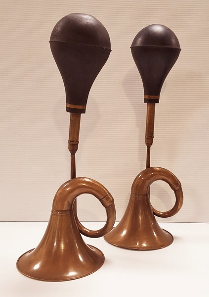 Lot 1199 - PAIR OF CAR HORNS