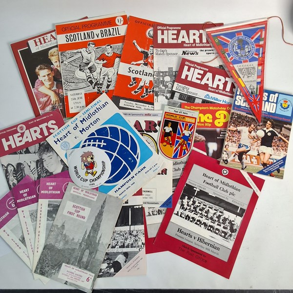 Lot 1169 - HEART OF MIDLOTHIAN FOOTBALL PROGRAMMES