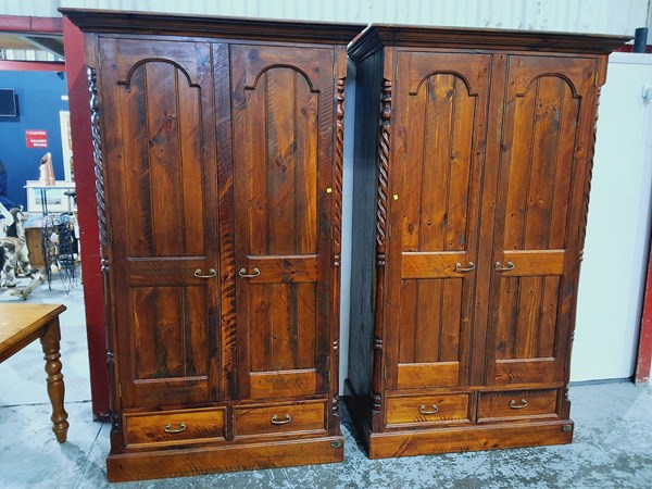 Lot 1 - PAIR OF WARDROBES