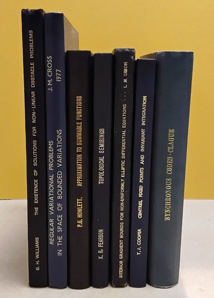 Lot 1102 - MATHEMATICS. Doctoral theses (1966-77)