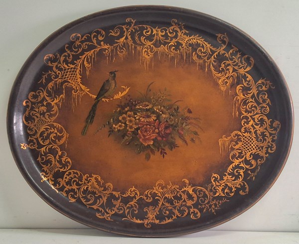 Lot 1313 - 19TH CENTURY PAINTED TRAY