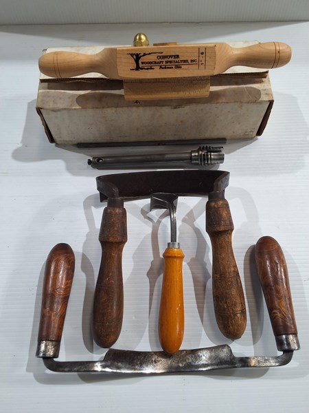 Lot 1348 - DRAW KNIVES AND TREADER