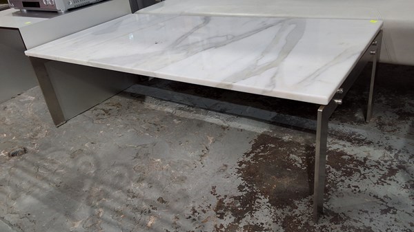 Lot 273 - MARBLE SOFA TABLE