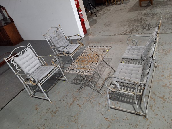 Lot 180 - FOUR PIECE OUTDOOR SETTING