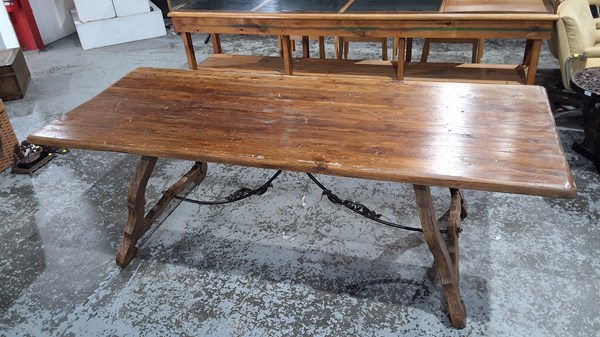 Lot 113 - SPANISH DINING TABLE