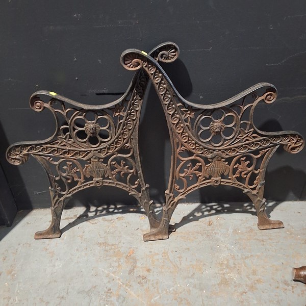 Lot 168 - IRON BENCH ENDS