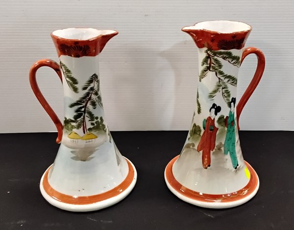 Lot 1133 - HAND PAINTED JUGS