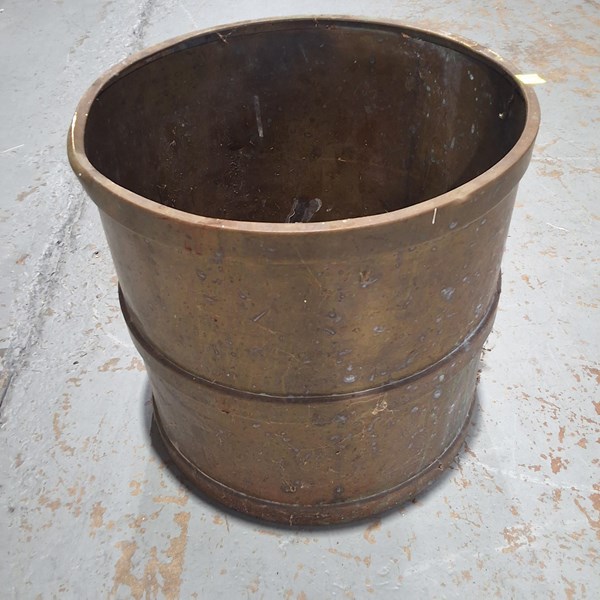 Lot 285 - BRASS WOOD BIN