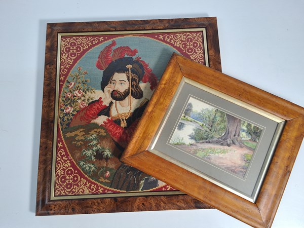 Lot 1048 - TAPESTRY AND PAINTING